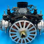 Nuovo motore DLE128HD 7.4kw doppio cilindro due tempi raffreddato ad acqua generatore di elettricità ibrido benzina elettrico aereo UAV